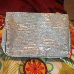 Ulta Beauty Sparkly Silver Make-Up Bag